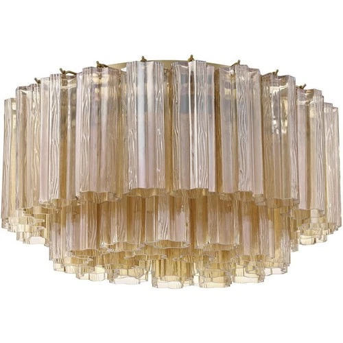 Crystorama 22" Ceiling Flush Lighting Addis Flush Mount Aged Brass - Picture 2 of 7