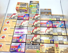 High Bias Audio Cassette Tapes Sealed Mixed Lot of 33: TDK MAXELL SCOTCH MEMOREX