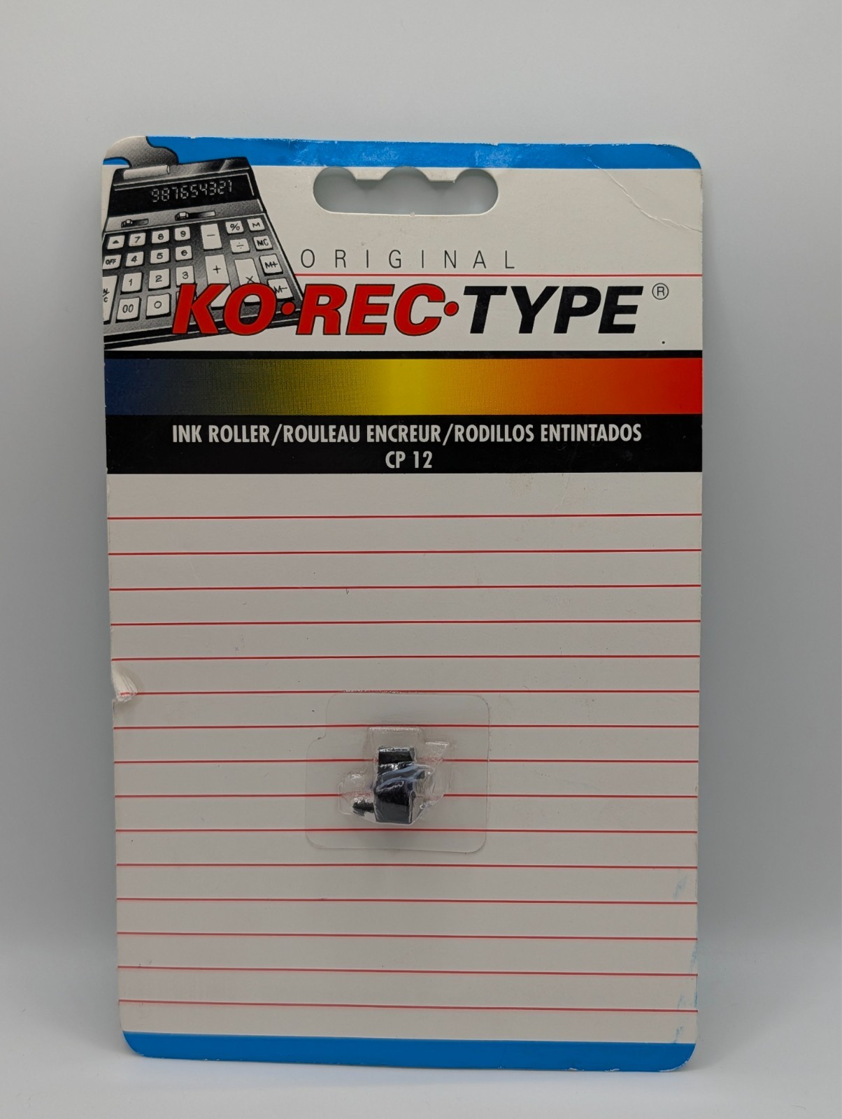 Original Ko-Rec-Type CP-12 Calculator Ink Roller Black New Sealed
