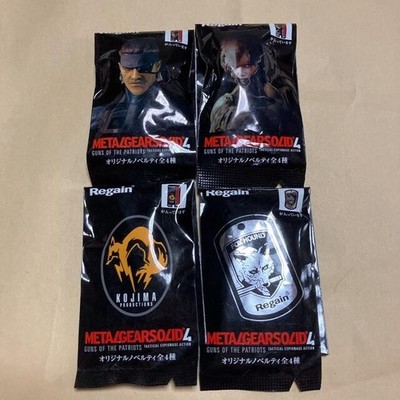 FULL SET x4 Metal Gear Solid 4 Japan Promo Limited Phone Cleaner + Dog Tag...