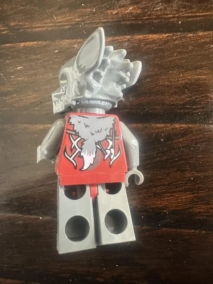 LEGO Leyendas de Chima Tribu Lobo Minifigura Tocado Lobo Gris Rojo Minifigura Armadura Foto 2 de 4
