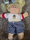 Vintage 1989 Cabbage Patch Kids Doll Blonde Hair Blue Eyes Coleco