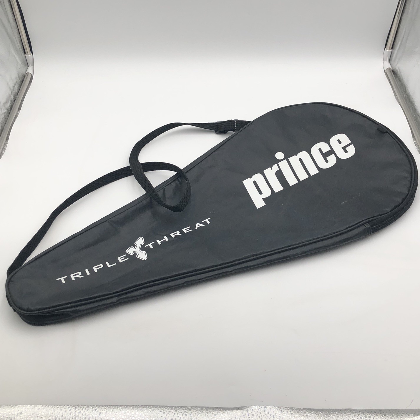 Prince Triple Threat Tennis Racquet Case Cover Bag Black Silver 29&rdquo;