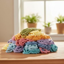 Craft 6 Beautiful 7" Potholders with Quality Cotton Loops - Eco-Friendly Colors