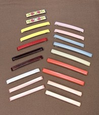 Vintage Stay Tight Hair Barrette Colorful Pastel Pink Blue Yellow Lot of 19