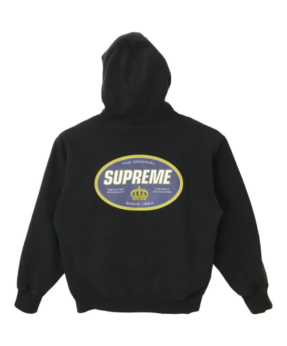 SUPREME 23FW Crown Hooded Sweatshirt/Pullover Parka Size: L Black 