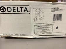 Delta T27T959-BL Trinsic Thermostatic Valve Trim, 6 Function Diverter, Matte Bla