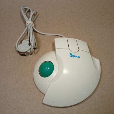 Vintage Genius Easy Trak Serial Trackball Mouse Ergonomic Desktop Computer 1991