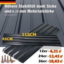 6m² 12m² 18m²  Profilblech Trapezblech Dachblech Wellblech Stahlblech 115x45cm