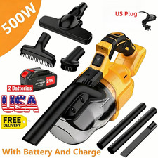 500W Cordless Handheld Vacuum Cleaner Portable Car Auto Home Wireless 2Batteries
