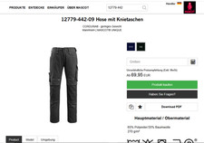 Mascot Mannheim, Bundhose, Arbeitshose, Größe 54, NEU