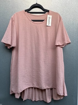 Italy Moda elegante Bluse rosa altrosa Made in Italy neu ungetragen