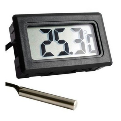 LCD Digital Thermometer Temperaturanzeige Temperaturmesser Thermofühler 3D