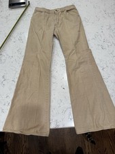 Men's VTG 1970s Khaki Lee Jeans Pants Sz 27x30 70s Disco Flared BH