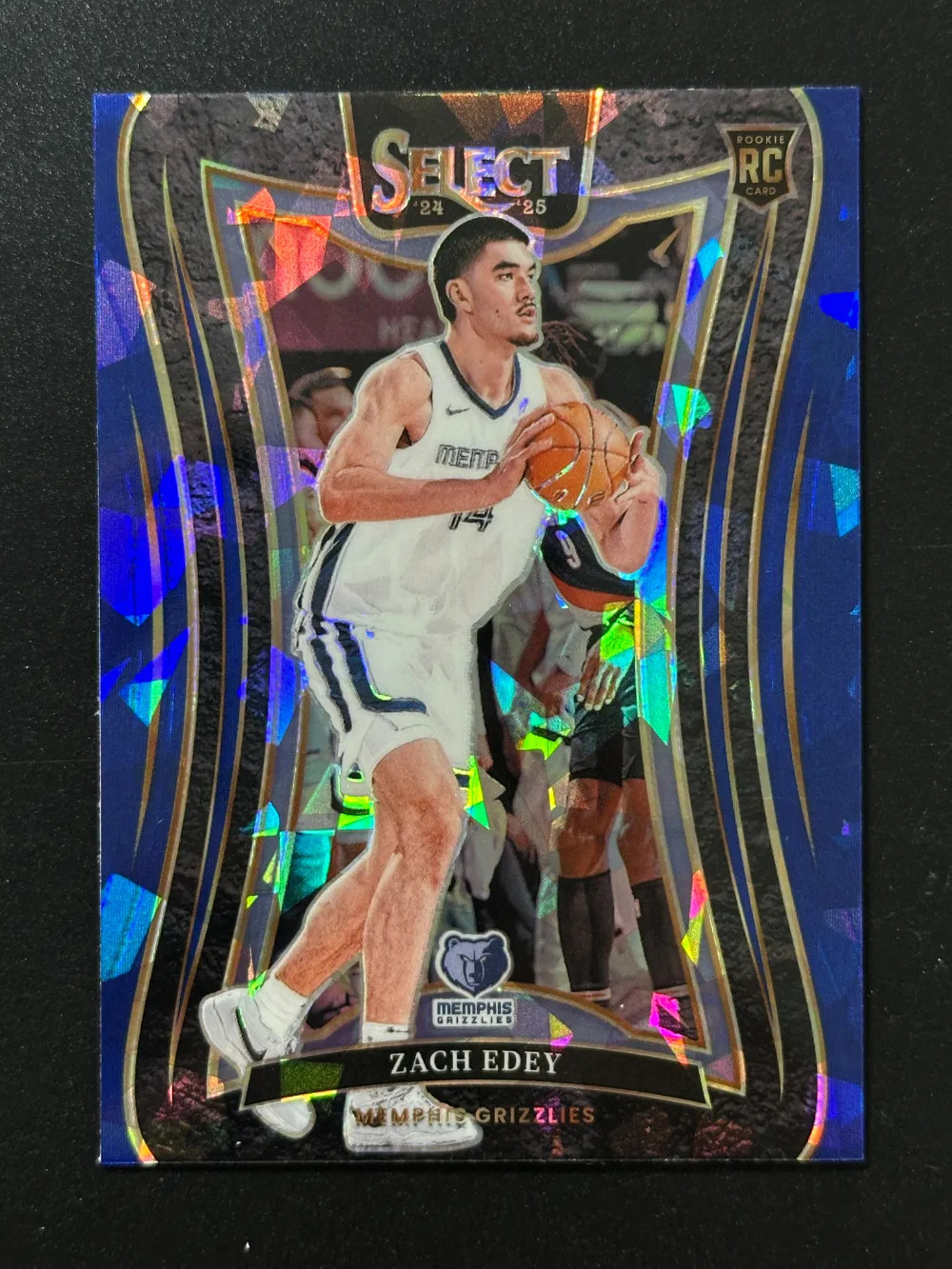 2024-25 Panini Select Rookie Mezzanine Level Blue Ice Prizm #391 Zach Edey -L32