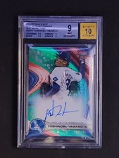 2024 BOWMAN'S BEST #B24YY  YOSHINOBU YAMAMOTO 7/15 TEAL REFRACTOR BGS  9/10