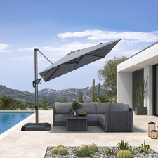 8Feet Patio Umbrella Outdoor Cantilever Square Umbrella Aluminum Offset Umbrella