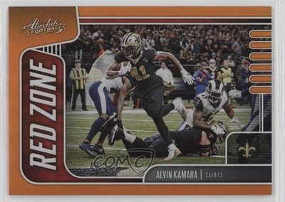 2019 Panini Absolute Red Zone Orange Spectrum 48/75 Alvin Kamara #3 3nn