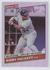 2020 Panini Donruss Retro 1986 Milestone Stat Line /250 Kirby Puckett (Base) HOF