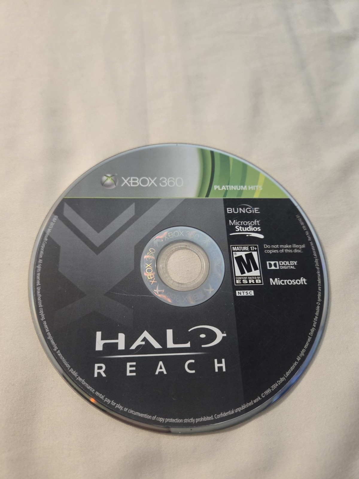 Halo Reach (Xbox 360, 2010) Disc Only