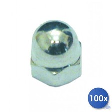 100X Dado Cieco Acier Inoxydable Din 1587 E-100 Mm 6