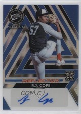 2024 Leaf Press Pass Premium Blue Prismatic Reflector 10/25 RJ Cope Auto 03j5