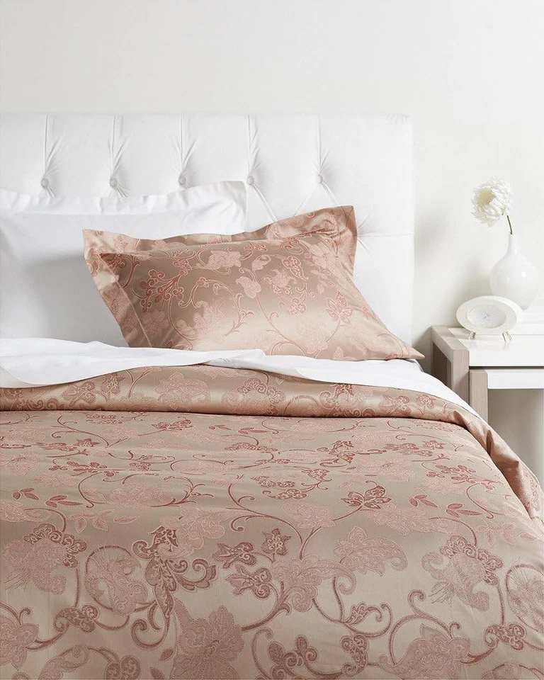 Juego de Edredón Sferra Bellanca Queen 3 Piezas Multi Floral Egipcio Jacquard Italia NUEVO Foto 4 de 4