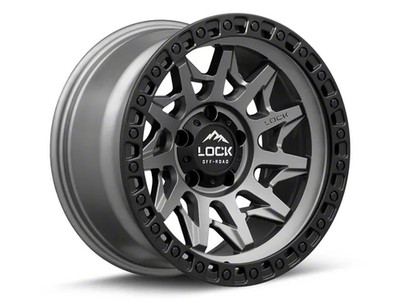 Set of 4 - 17x9 Lock Off-Road Lunatic matte grey 6x139.7 -12mm 106.2mm CB
