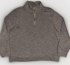 Dockers Men's Quarter Zip Regular Fit Textured Fabric Pullover Gray XL