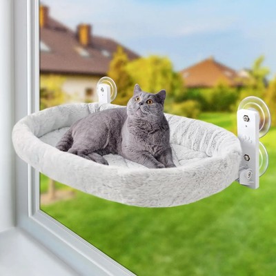 Fenster-Hängematte für Katzen mit Saugnäpfen atmungsaktiv faltbar Weich