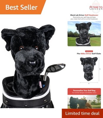 Black Lab Golf Driver Headcover  Funny Stylish Club Protector Men Women