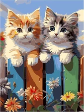 Skyboda DIY Cat Paint by Numbers Kit for Adults, kit YH1261 