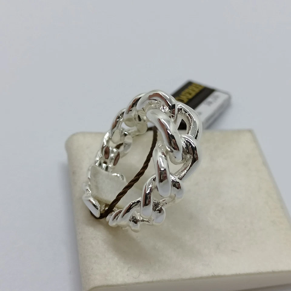 UNOAERRE ANELLO da donna catena grumetta in bronzo placcato argento   (0961) - Immagine 4 di 4