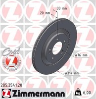 2X Zimmermann Bremsscheibe Coat Z 285.3541.20 FüR Hyundai I30 PDE PD Pden Kona