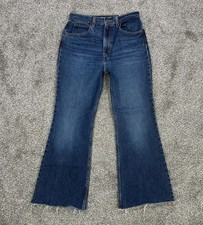 Levis Premium 70s Big E High Rise Flare Bottom Jean Women 30x32 Blue Denim Retro