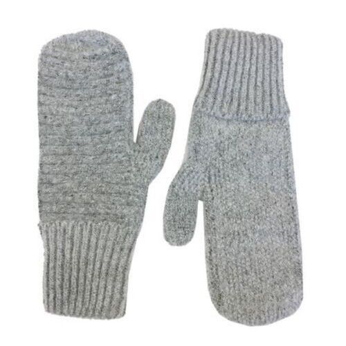 Sole Society Damen Fäustlinge mit Lurex hellgrau & silber metallic Einheitsgröße