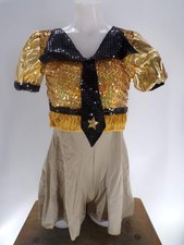 Dance Costume Medium Adult Gold Weissman 540A Jazz Bugle BoySequin