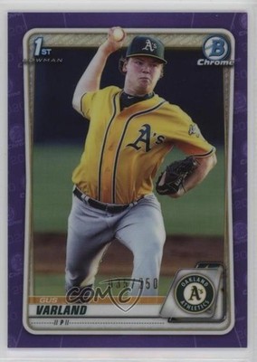 2020 Bowman Chrome Prospects Purple Refractor 35/250 Gus Varland #BCP-38 6o3
