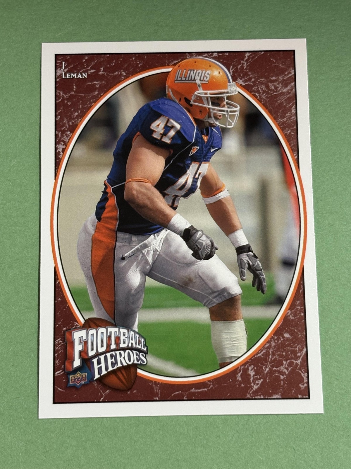 J Leman Rookie 2008 Upper Deck Heroes Illinois Fighting Illini #156 V537