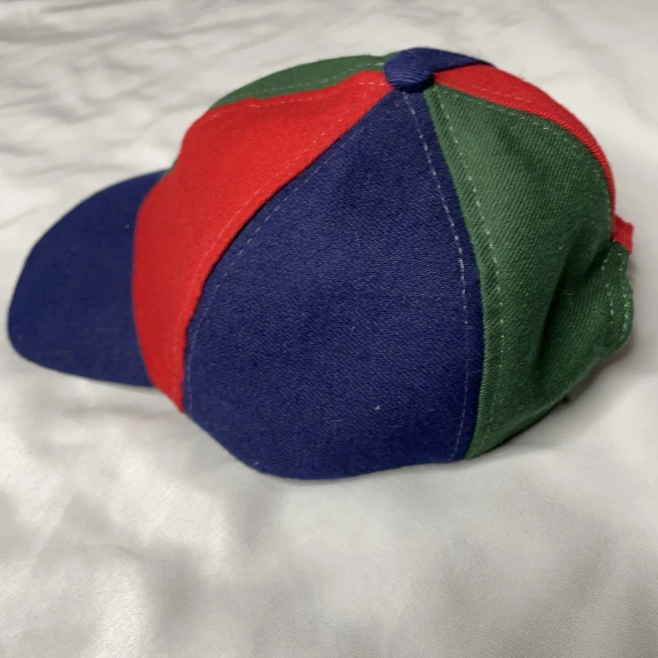 Boné vintage GAP infantil M/L anos 90 color block vermelho verde azul preppy retrô Y2K - Imagem 4 de 4