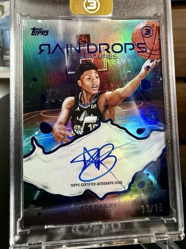 ACE BAILEY RC ON CARD AUTO /15 2025 Topps 3 Raindrops Sigs #RS-AB JAZZ SEALED