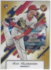 2025 Topps Pristine SAM ALDEGHERI Angels Rookie Gold Refr Parallel # 150 #'d/50