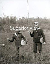 Old Time Fishing Bamboo Rod Antique Fishing Rod Reels Creels Pipe Smoking GREAT