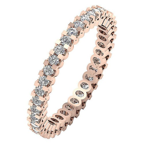 I1 G Stackable Eternity Anniversary Ring 0.95 Ct Natural Diamond 14K White Gold - Picture 2 of 8