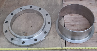 12'' Stainless Steel 304L Butt-Weld Sch 10 Pipe Stub End W/S.S.  Slip-on Flange