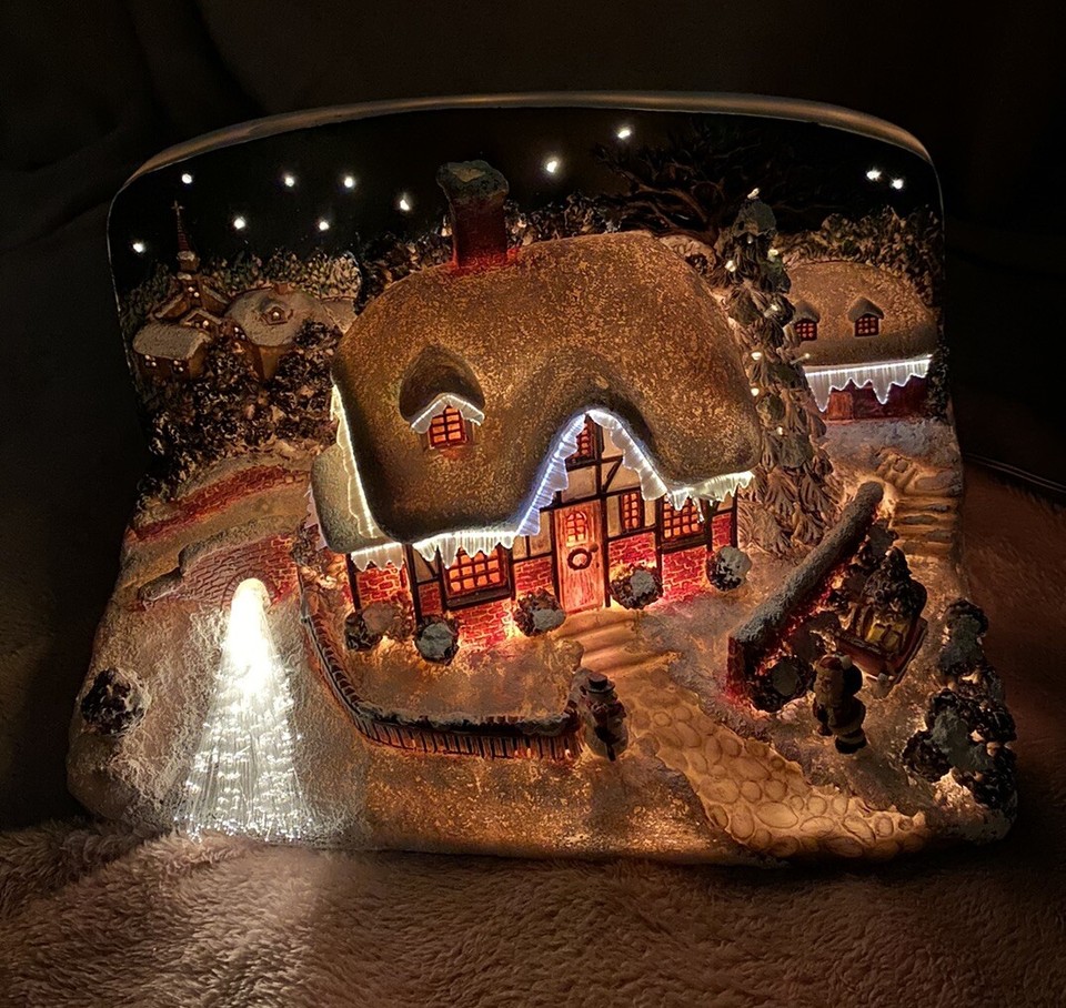 Premier Icicle Village Scene Fibre Optic Christmas Lights Working