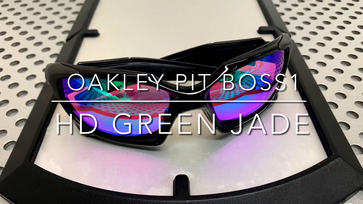 小物 oakley pit boss1 Oakley Pit Boss 1 Matte Black/Titanium - Black Iridium Polarized