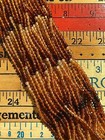 Hessonite Garnet Natural Gemstone 2mm round 14" bead strand