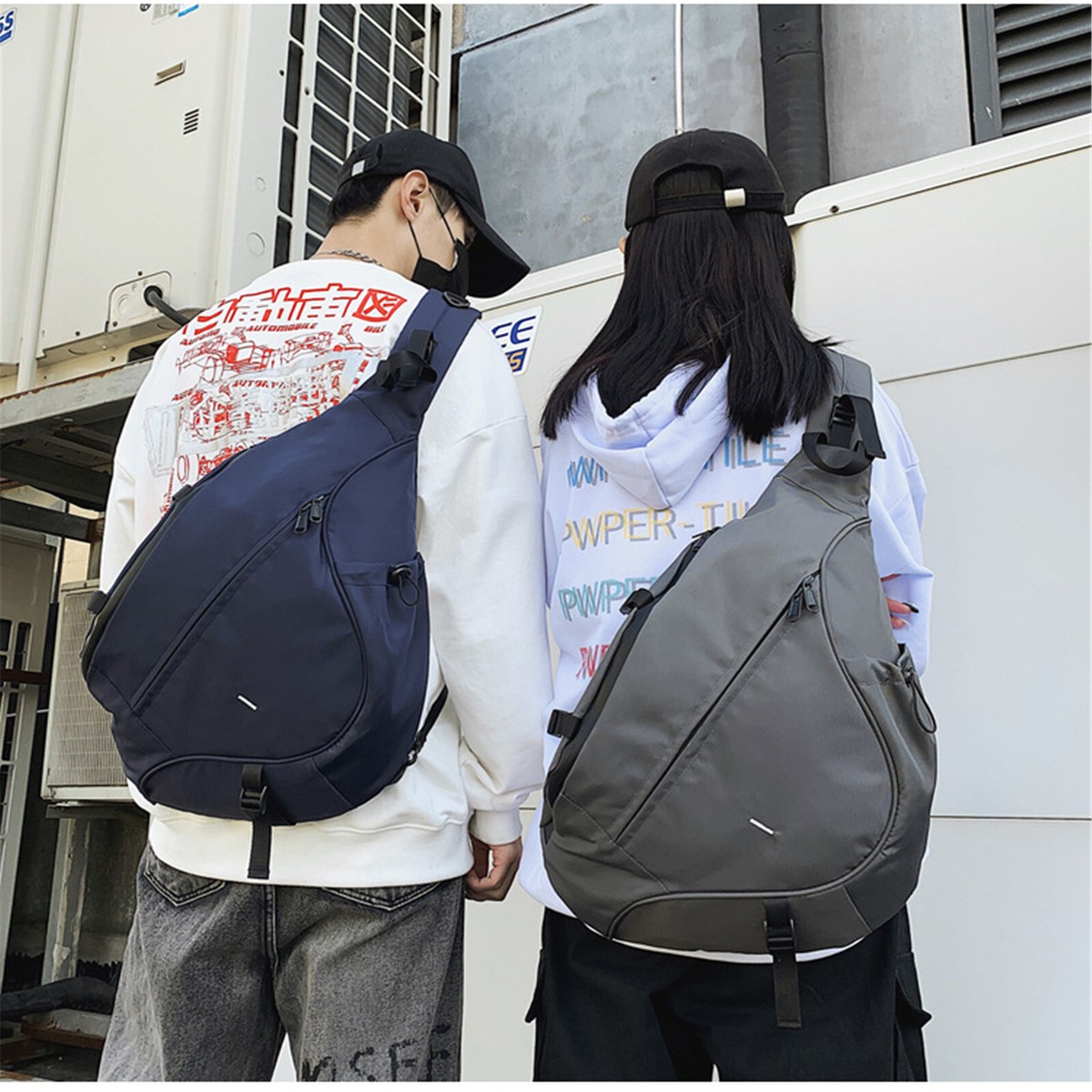 Casual Sling Chest Bag Large Crossbody Shoulder Backpack Hiking Travel Men  Women