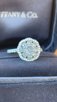 Tiffany & Co Platinum Fleur Enchant Rose Cut Diamonds Ring, .52